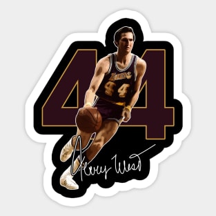 Jerry West Mr Clutch Basketball Legend Signature Vintage Retro 80s 90s Bootleg Rap Style Sticker